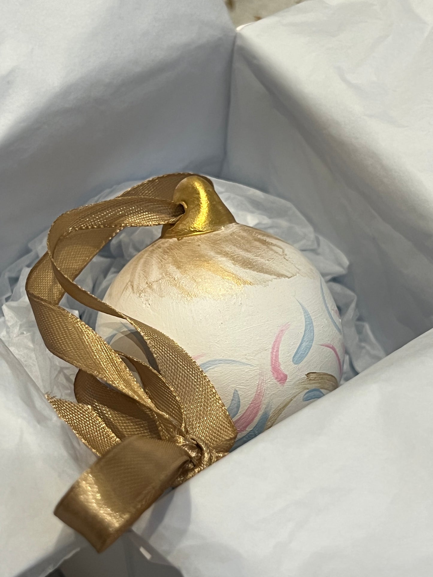 Hand-painted Golden Bauble